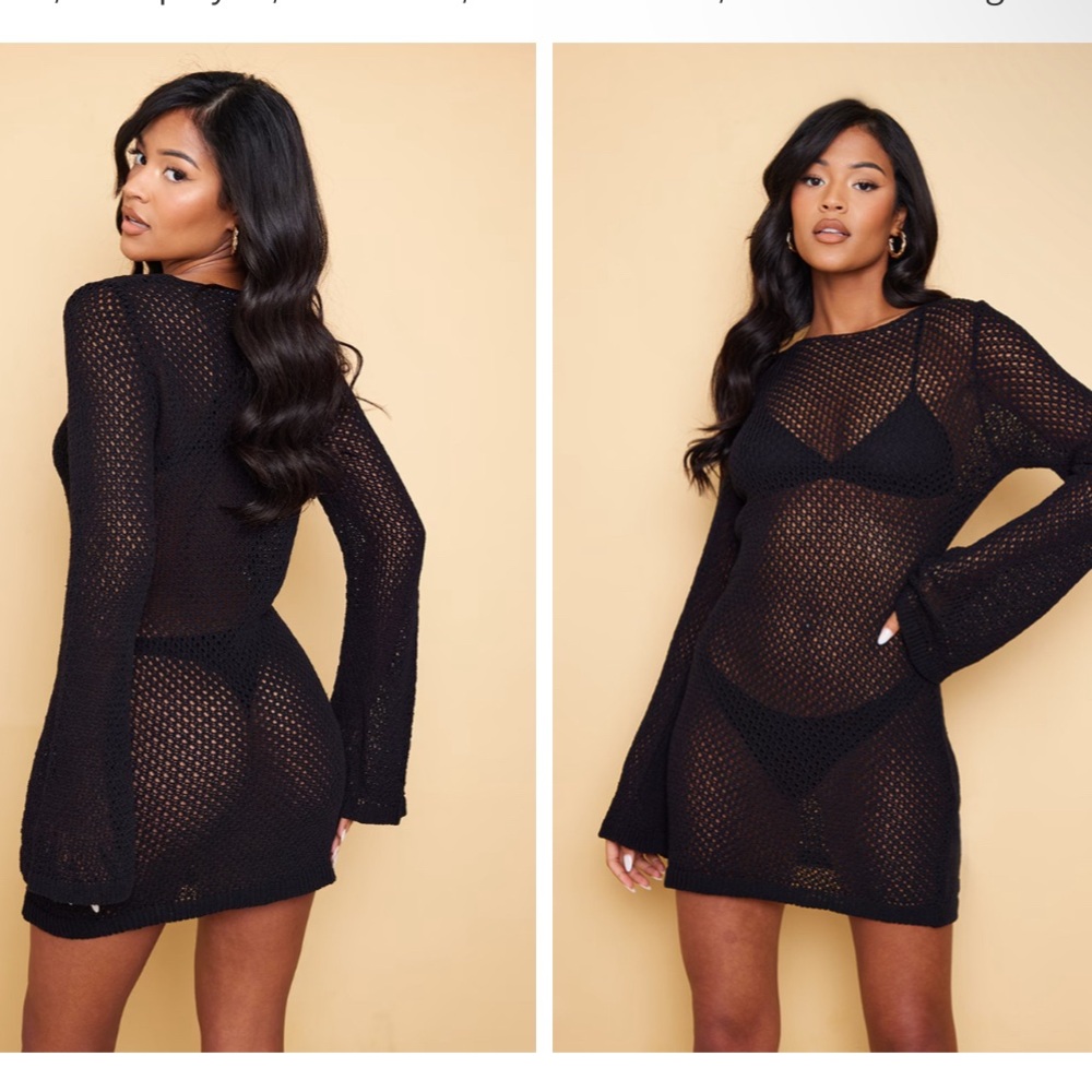 PRETTY LITTLE THING knitted cover up